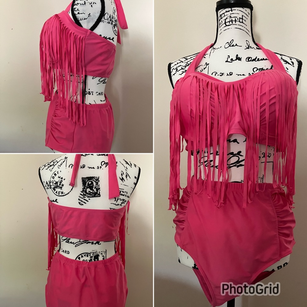 Fringe High waisted 2 pc Swimsuit